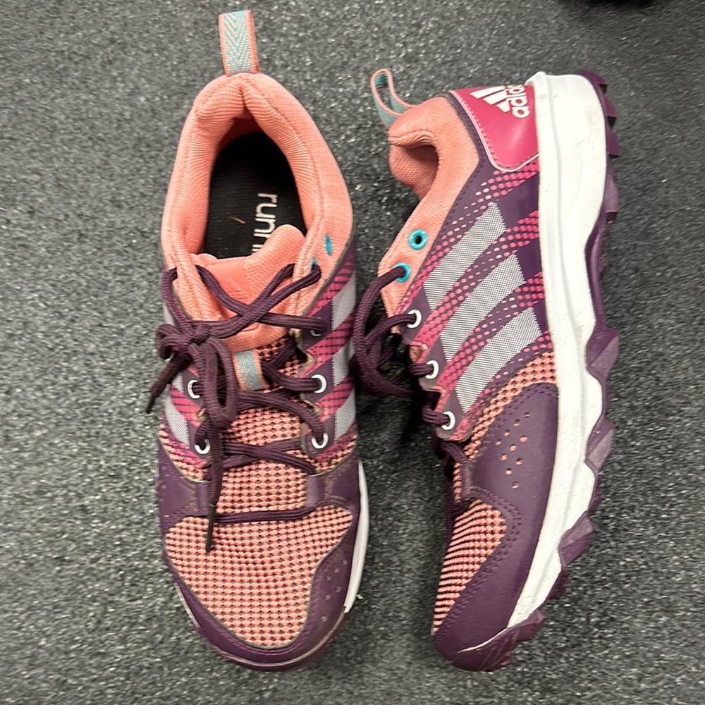 Adidas Galaxy Trail Peach and Purple Athletic Shoes size 7.5